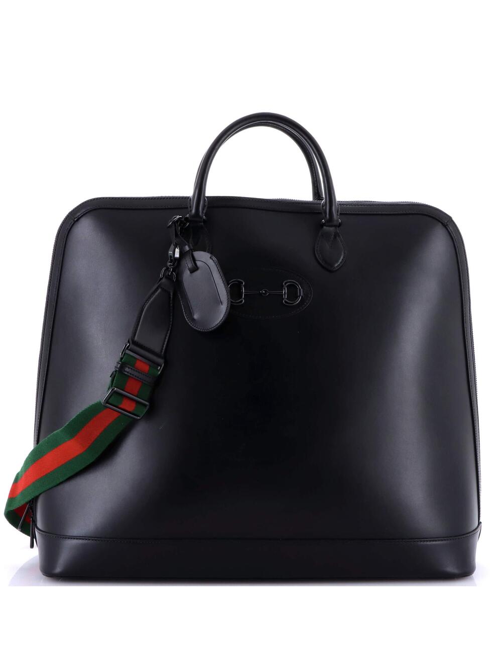 Gucci Horsebit Web Duffle Bag Leather #218069G20B